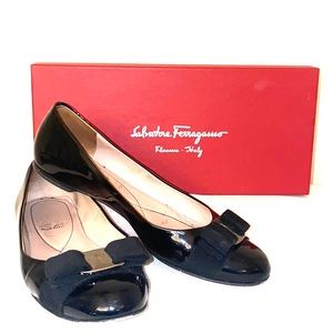 Salvatore Ferragamo patent leather flats Size 6.5